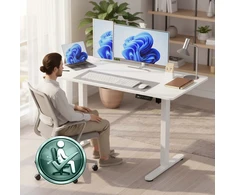 Relaxdays Elektrinis aukščio reguliuojamas stalas, medžio efektas, reguliuojamas