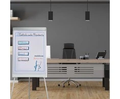 Relaxdays Flipchart popierius, 81x57.5x0.5 cm, balta