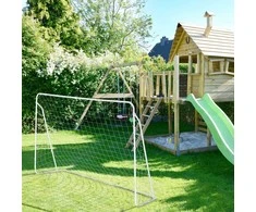 Relaxdays Futbolo vartai, 153x217x75 cm, balti
