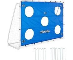 Relaxdays Futbolo vartai, 170x235x85 cm, mėlyna