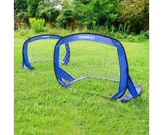 Relaxdays Futbolo vartai, 2 iššokantys vartai, 80x120x80 cm, mėlyna