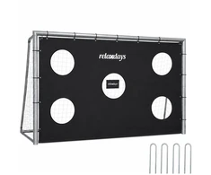 Relaxdays Plieniniai futbolo vartai