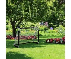 Relaxdays Futbolo vartų komplektas, 110x150x75 cm, juoda
