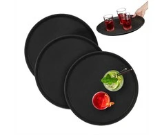 Relaxdays Gastro padėklų rinkinys, 2x40 cm, juoda, plastikas