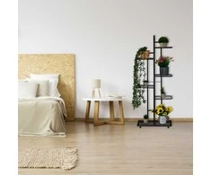 Relaxdays Gėlių stovėklas, 109,5x44x22 cm, Juodas