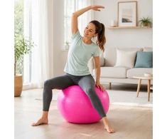 Relaxdays Gimnastikos kamuolys su pompa, PVC