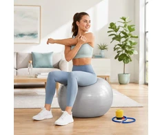 Relaxdays Gimnastikos kamuolys su pompa, PVC
