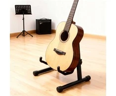 Relaxdays Gitara stovas, sulankstomas, juodas