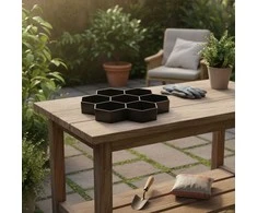 Relaxdays Grindinio forma, 2 vnt., 4.5x30x30 cm, juoda, plastikas