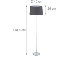 Relaxdays Pastatomas šviestuvas su medžiaginiu gaubtu