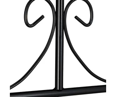 Relaxdays Grotelių rinkinys, metalas, 150x50x1,5 cm, juoda