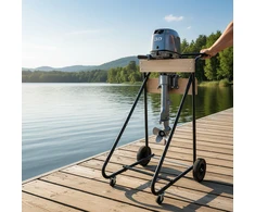 Relaxdays Išorinio variklio stovai Plienas ir medis
