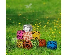 Relaxdays Jongliravimo kamuoliukų rinkinys, 24 vnt., 5 cm, spalvotas gyvūnų raštas