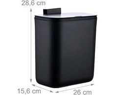Relaxdays Kabantis virtuvinis šiukšliadėžė, 28,5x26x15,5 cm, plastikas