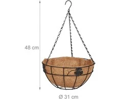 Relaxdays Kabinamų krepšių rinkinys, 48x31 cm, juoda, metalas, laikymui