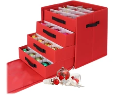 Relaxdays Kalėdinių burbulų laikymo dėžė, 40x36,5x36,5 cm