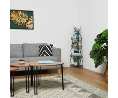 Relaxdays Kampinė lentyna augalams ir dekorui