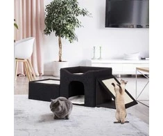 Relaxdays Katės urvas, 36.5x112x41 cm, juoda