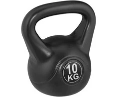Relaxdays Kettlebell, 21x18x14.5 cm, Juoda