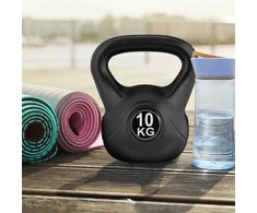 Relaxdays Kettlebell, 21x18x14.5 cm, Juoda