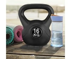 Relaxdays Kettlebell, smėlis, 21x18x14.5 cm, juoda
