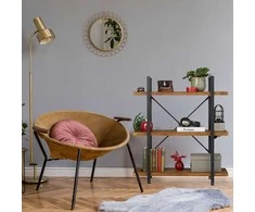 Relaxdays Knygų lentyna, 102x90x33.5 cm, Ruda, Juoda