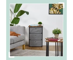 Relaxdays Komoda, 65x43x33 cm, Juoda