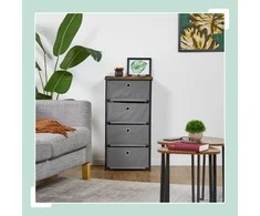 Relaxdays Komoda, 65x43x33 cm, Juoda