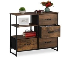 Relaxdays Komoda, 71.5x84x32.5 cm, ruda, juoda