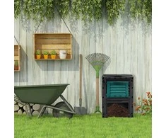 Relaxdays Komposteris, 80x60x57 cm, Juoda