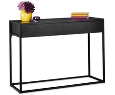 Relaxdays Konsolinis stalas, 40x110x80.5 cm, juodas