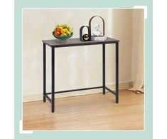 Relaxdays Konsolinis stalas, 75x75x24 cm, Rudas, Juodas