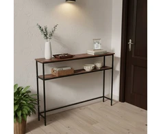 Relaxdays Konsolinis stalas, 80x120x20 cm, rudas