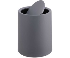Relaxdays Kosmetinis šiukšlių dėžė 6 l antracito spalvos plastikas