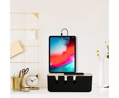 Kodustaar Kabelių laikymo dėžutė su mediniu dangčiu