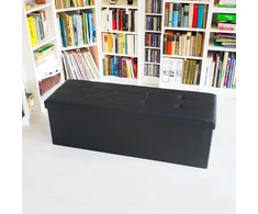 Relaxdays Laikymo pufas, 114x38x38 cm, dirbtinė oda