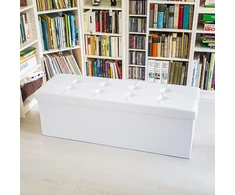 Relaxdays Laikymo pufas, 114x38x38 cm, juodas