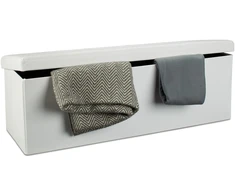 Relaxdays Laikymo pufas, 114x38x38 cm, juodas