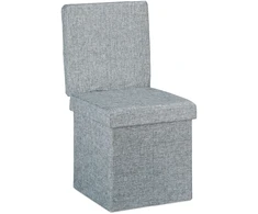 Relaxdays Laikymo pufas, 73x38x38 cm, pilka