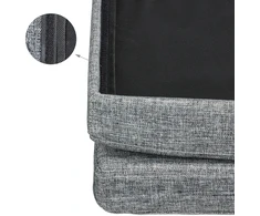 Relaxdays Laikymo pufas, 73x38x38 cm, pilka