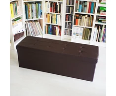 Relaxdays Laikymo suoliukas, 114x38x38 cm, dirbtinė oda