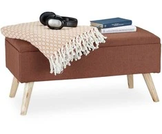 Relaxdays Laikymo suoliukas, 39.5x79.5x39.5 cm, pilka