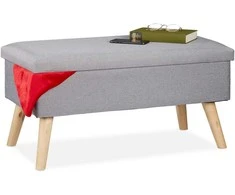Relaxdays Laikymo suoliukas-pufas, 77x39x39 cm