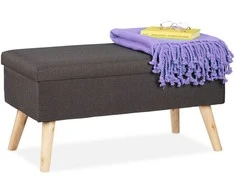 Relaxdays Laikymo suoliukas-pufas, 77x39x39 cm