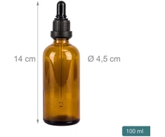 Relaxdays 12 vnt. 100 ml gintaro spalvos lašintuvų buteliukų