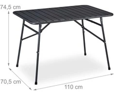 Relaxdays Sulankstomas metalinis lauko stalas