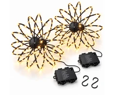 Relaxdays LED šviečiantys rutuliai su 120 LED, 2 vnt. komplekte, IP44, su baterijomis