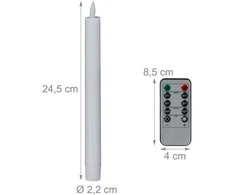 Relaxdays 6 LED kūginių žvakių rinkinys su laikmačiu