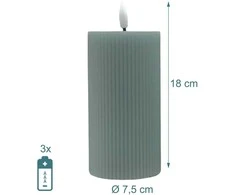 Relaxdays LED žvakės, rinkinys iš 4, 18cm