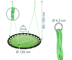 Relaxdays Lizdo supynės, 120 cm, 3.6kg